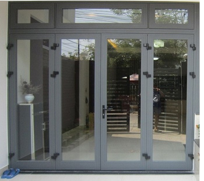 Cửa nhôm Xingfa màu xám ghi