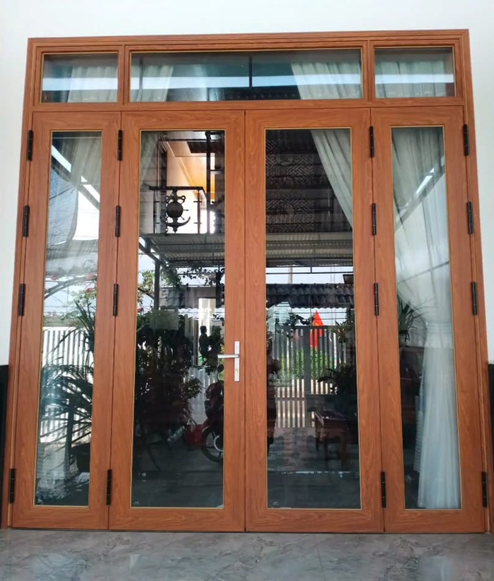 Cửa nhôm Xingfa màu vân gỗ