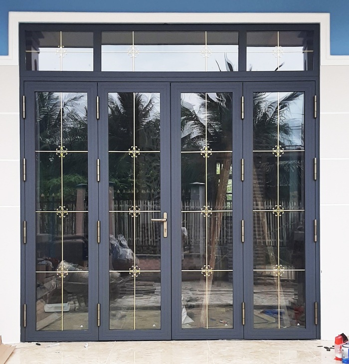 Cửa nhôm Xingfa kính hộp kiểu mở quay