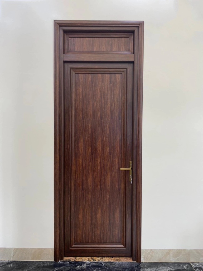 Cửa nhôm xingfa phòng ngủ màu vân gỗ