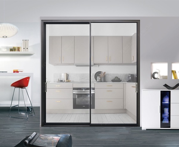 Cửa lùa 2 cánh không ray dưới