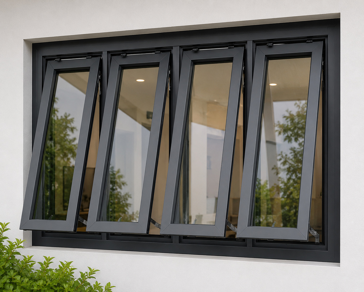Cửa sổ mở hất kết hợp 4 cánh Xingfa
