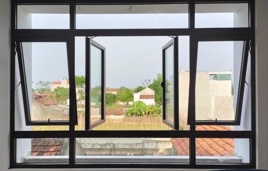 Cửa sổ 4 cánh kết hợp mở quay và mở hất