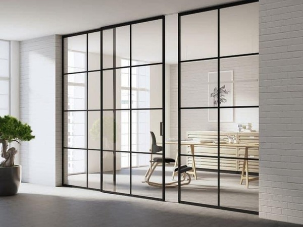 Cửa nhôm Slim chia ô